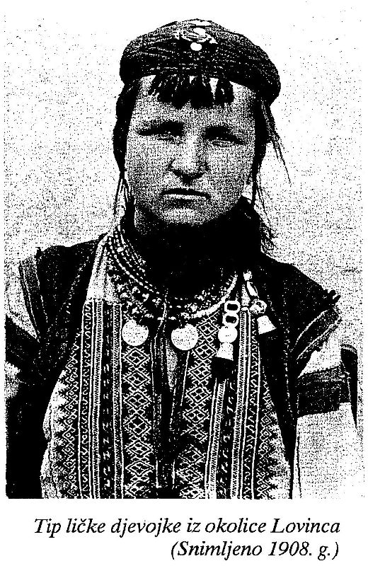 djevojka iz okoline Lovinca 1908